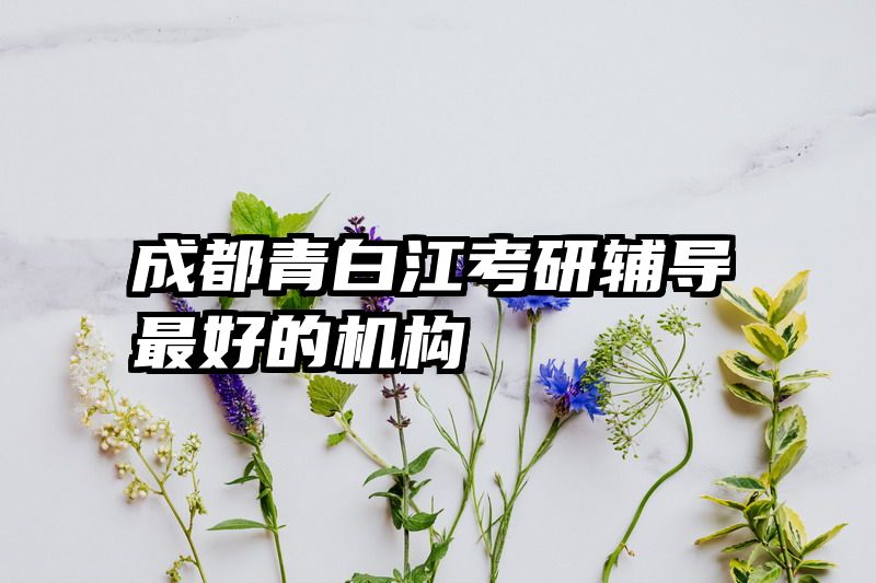 成都青白江考研辅导最好的机构
