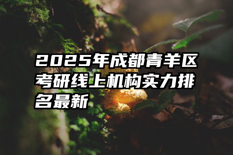 2025年成都青羊区考研线上机构实力排名最新