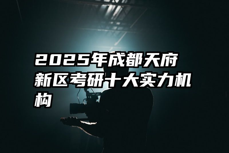 2025年成都天府新区考研十大实力机构