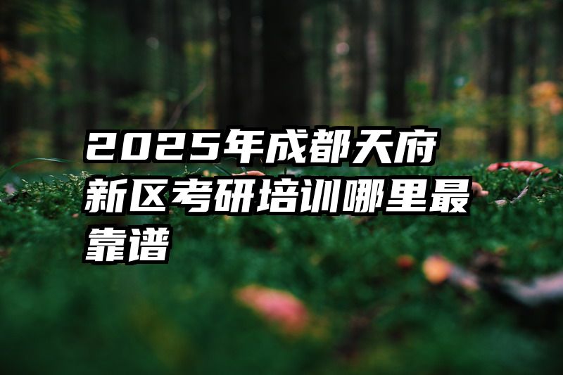 2025年成都天府新区考研培训哪里最靠谱