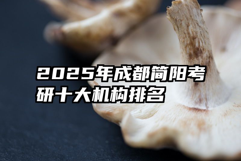 2025年成都简阳考研十大机构排名