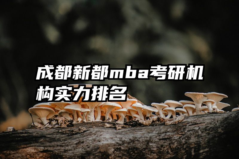 成都新都mba考研机构实力排名
