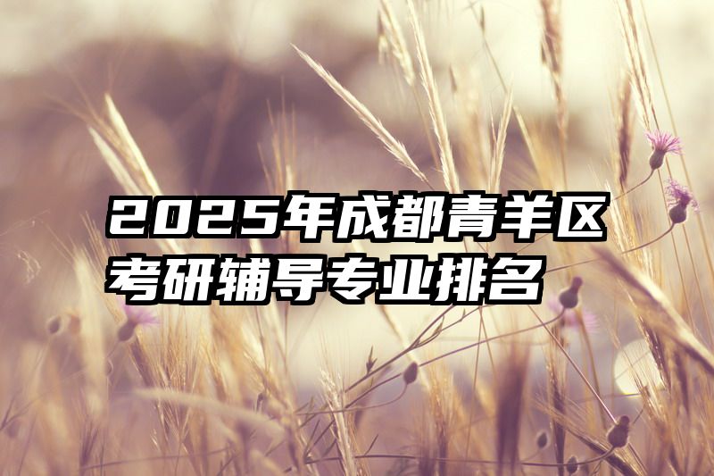 2025年成都青羊区考研辅导专业排名