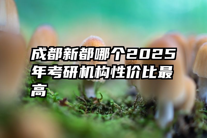 成都新都哪个2025年考研机构性价比最高