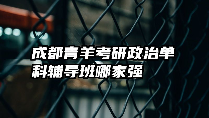 成都青羊考研政治单科辅导班哪家强