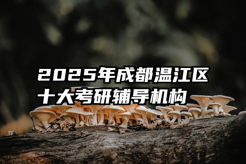 2025年成都温江区十大考研辅导机构