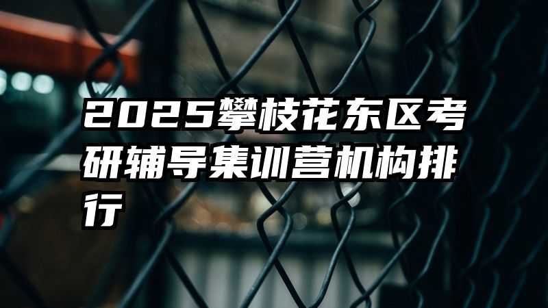 2025攀枝花东区考研辅导集训营机构排行