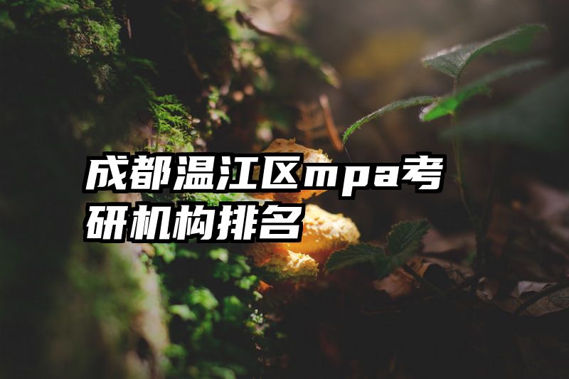 成都温江区mpa考研机构排名