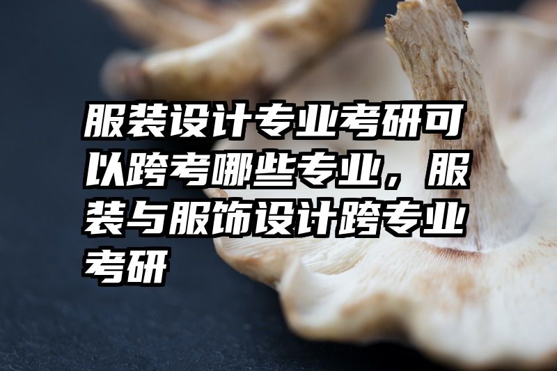 服装设计专业考研可以跨考哪些专业，服装与服饰设计跨专业考研