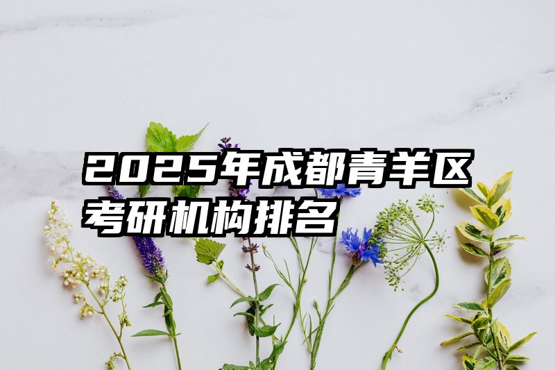 2025年成都青羊区考研机构排名