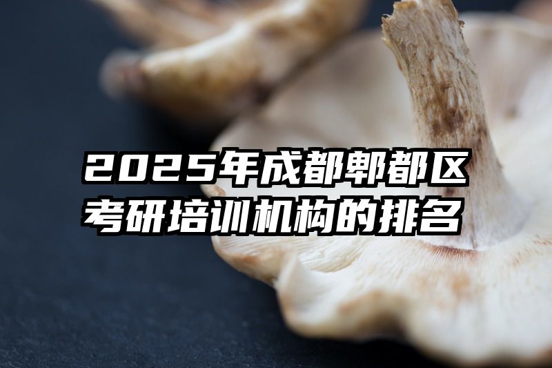 2025年成都郫都区考研培训机构的排名