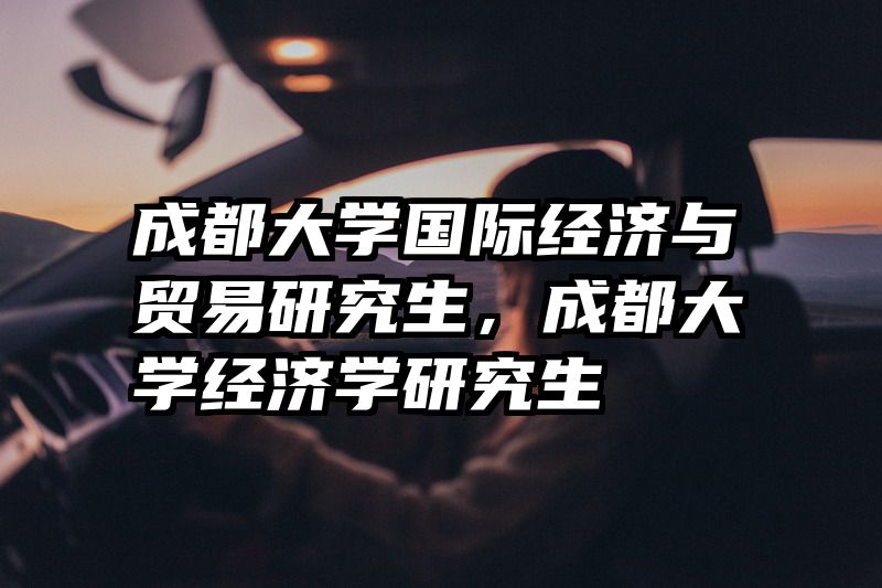 成都大学国际经济与贸易研究生，成都大学经济学研究生