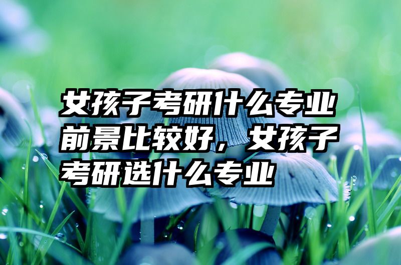 女孩子考研什么专业前景比较好，女孩子考研选什么专业