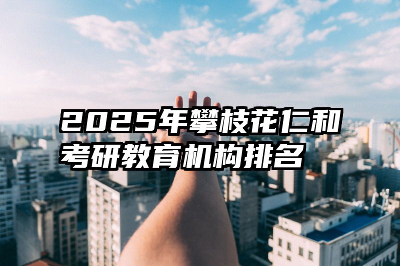 2025年攀枝花仁和考研教育机构排名