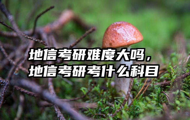 地信考研难度大吗，地信考研考什么科目