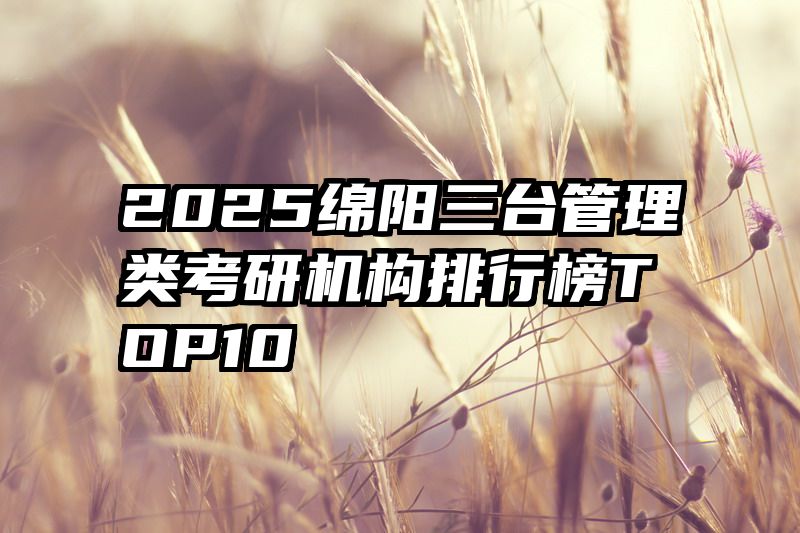 2025绵阳三台管理类考研机构排行榜TOP10