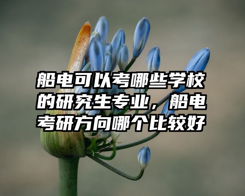 船电可以考哪些学校的研究生专业，船电考研方向哪个比较好