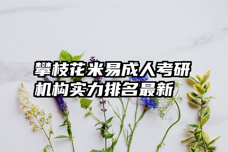 攀枝花米易成人考研机构实力排名最新