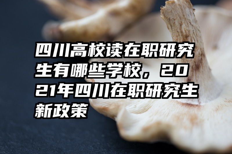 四川高校读在职研究生有哪些学校，2021年四川在职研究生新政策