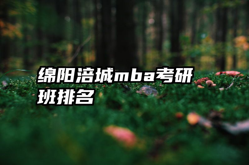 绵阳涪城mba考研班排名