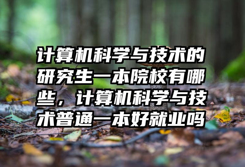 计算机科学与技术的研究生一本院校有哪些，计算机科学与技术普通一本好就业吗