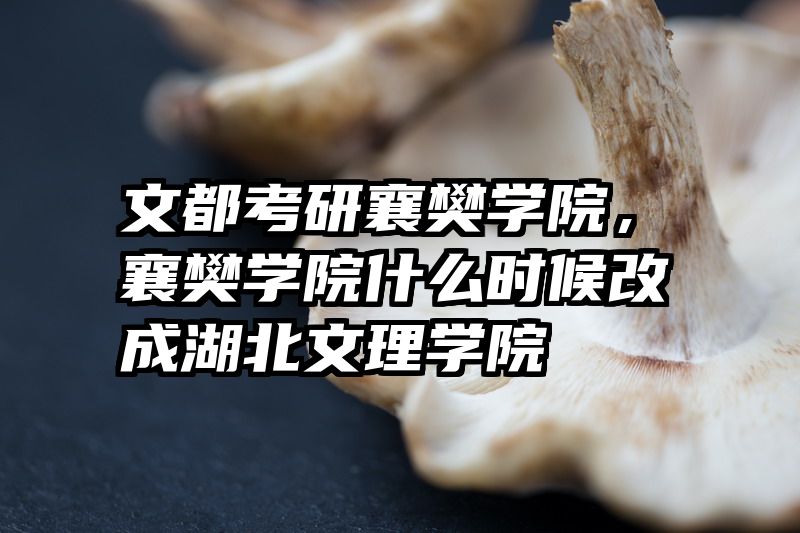 文都考研襄樊学院，襄樊学院什么时候改成湖北文理学院