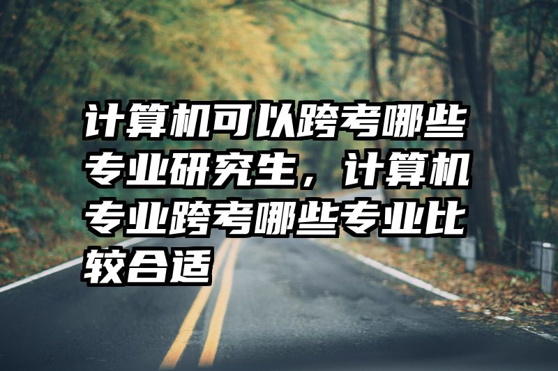 计算机可以跨考哪些专业研究生，计算机专业跨考哪些专业比较合适