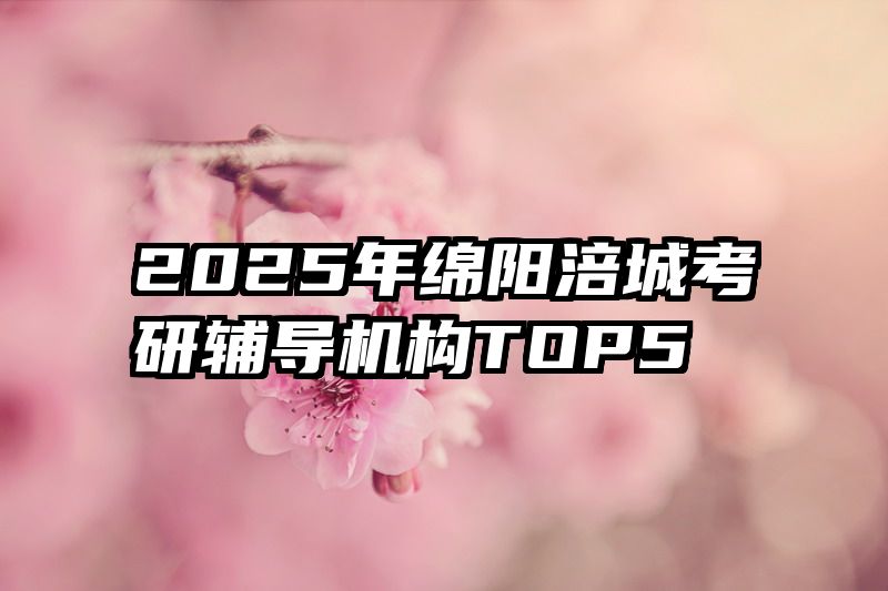 2025年绵阳涪城考研辅导机构TOP5