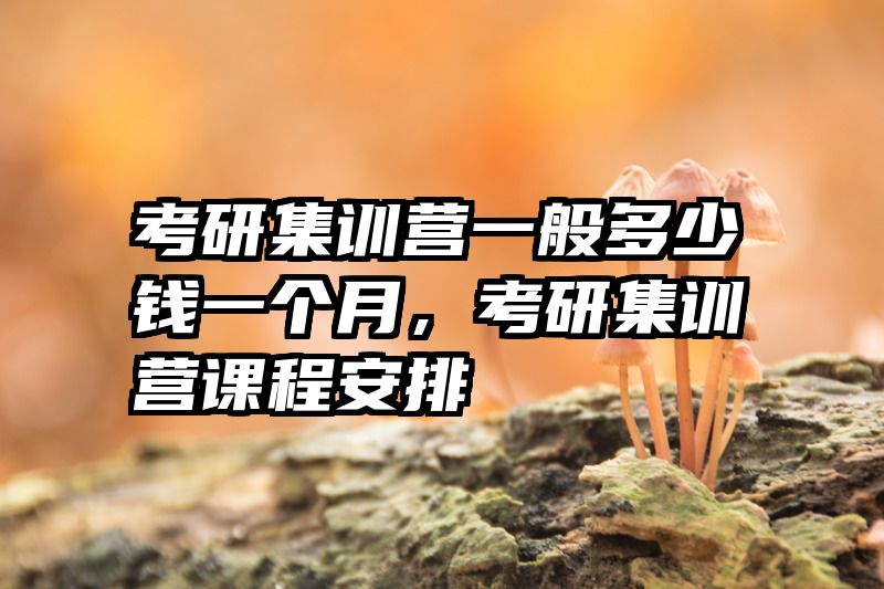 考研集训营一般多少钱一个月，考研集训营课程安排