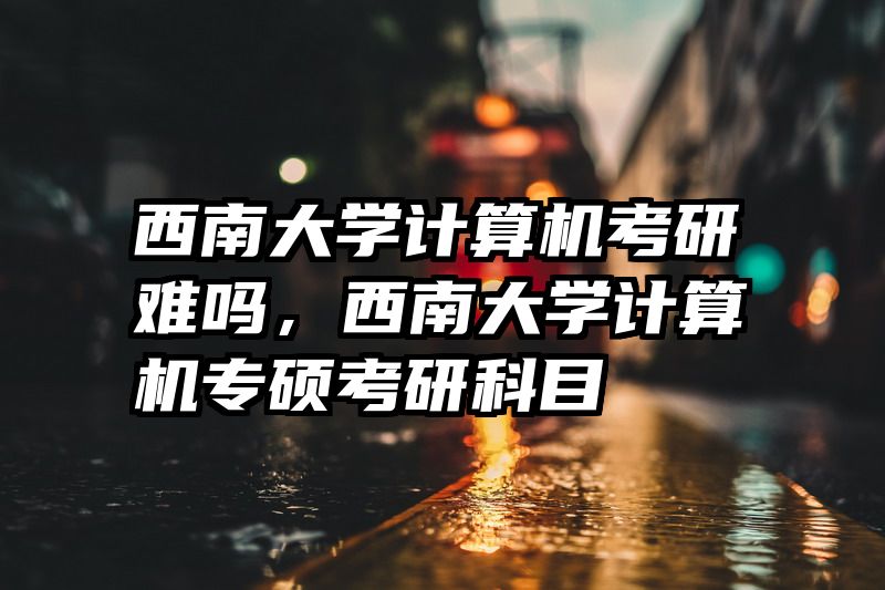 西南大学计算机考研难吗,西南大学计算机专硕考研科目