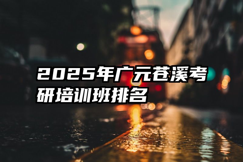2025年广元苍溪考研培训班排名