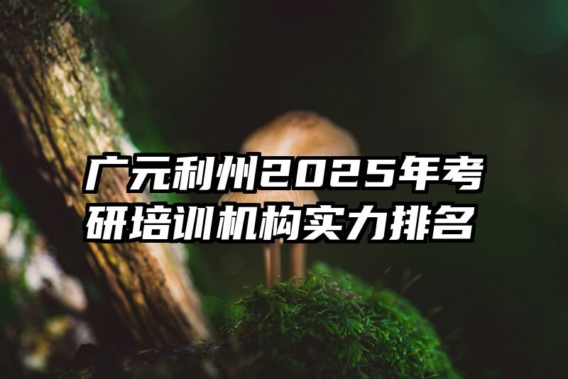 广元利州2025年考研培训机构实力排名
