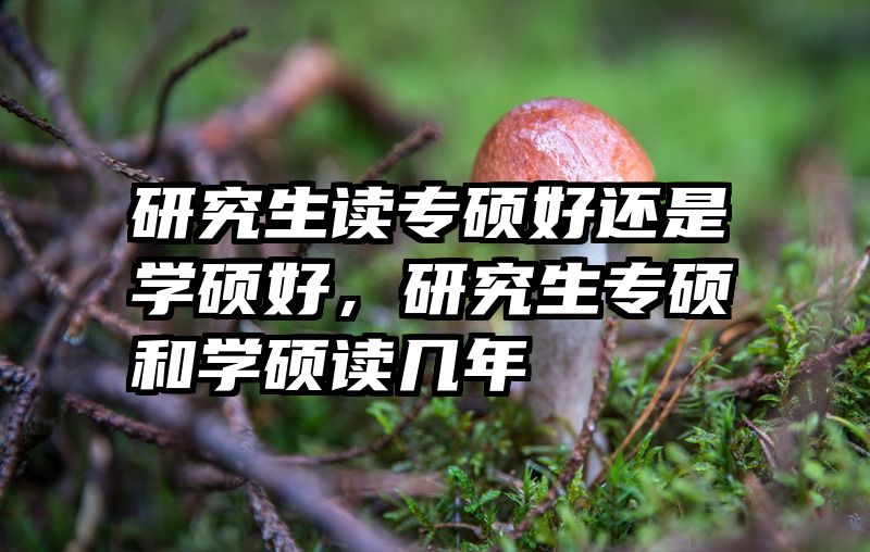 研究生读专硕好还是学硕好，研究生专硕和学硕读几年
