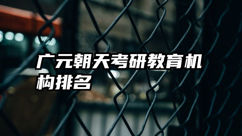 广元朝天考研教育机构排名