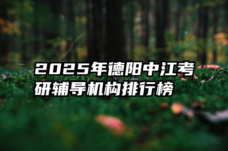 2025年德阳中江考研辅导机构排行榜
