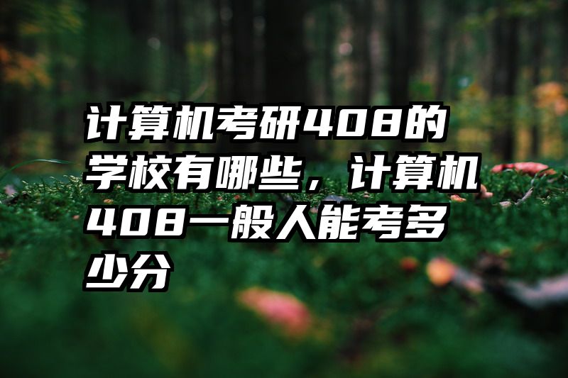 计算机考研408的学校有哪些，计算机408一般人能考多少分