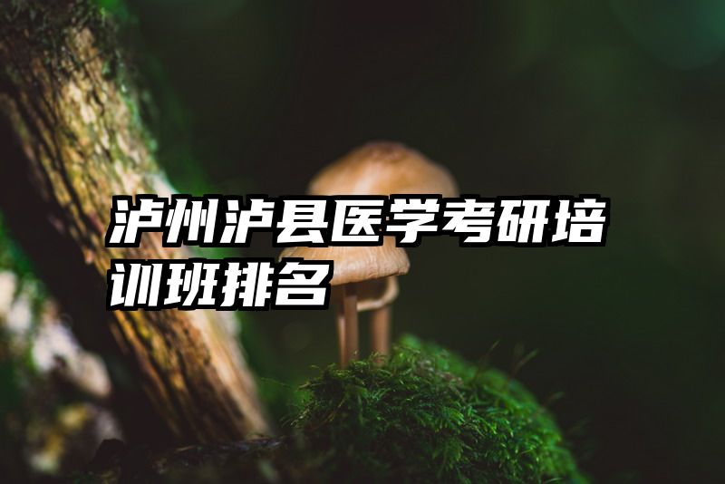 泸州泸县医学考研培训班排名