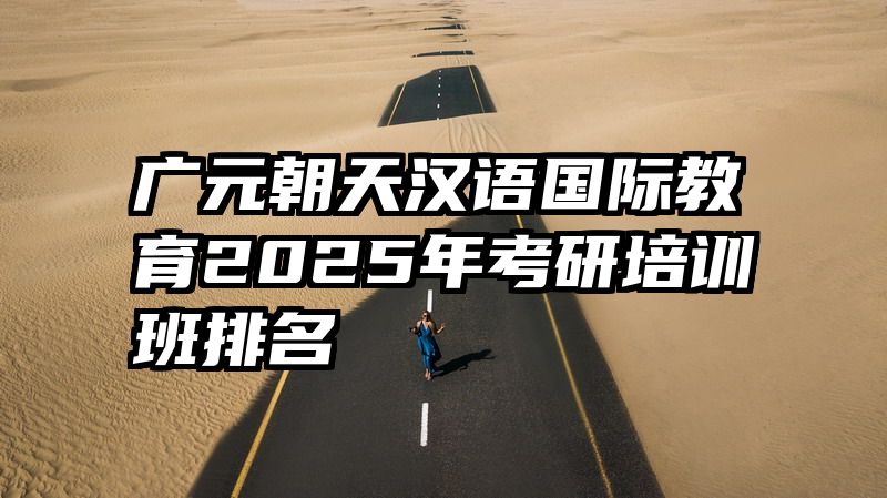 广元朝天汉语国际教育2025年考研培训班排名