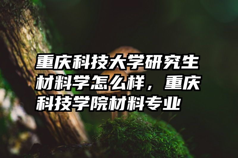 重庆科技大学研究生材料学怎么样，重庆科技学院材料专业
