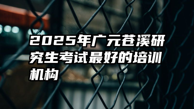 2025年广元苍溪研究生考试最好的培训机构