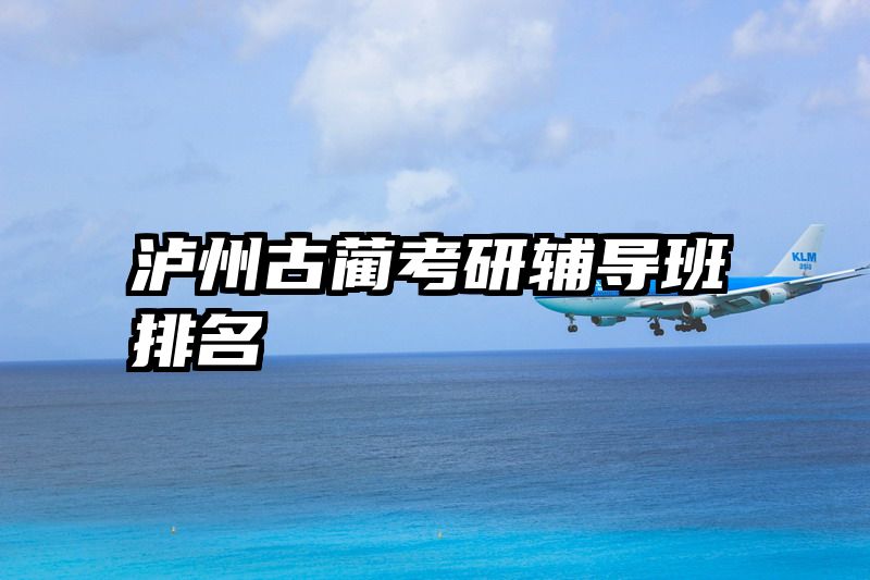 泸州古蔺考研辅导班排名