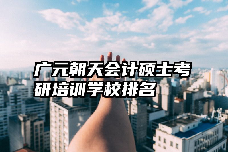广元朝天会计硕士考研培训学校排名