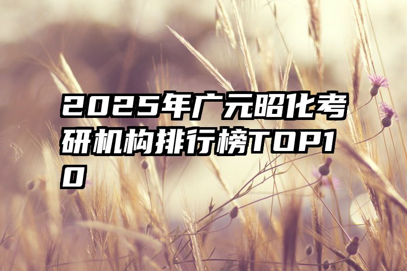 2025年广元昭化考研机构排行榜TOP10