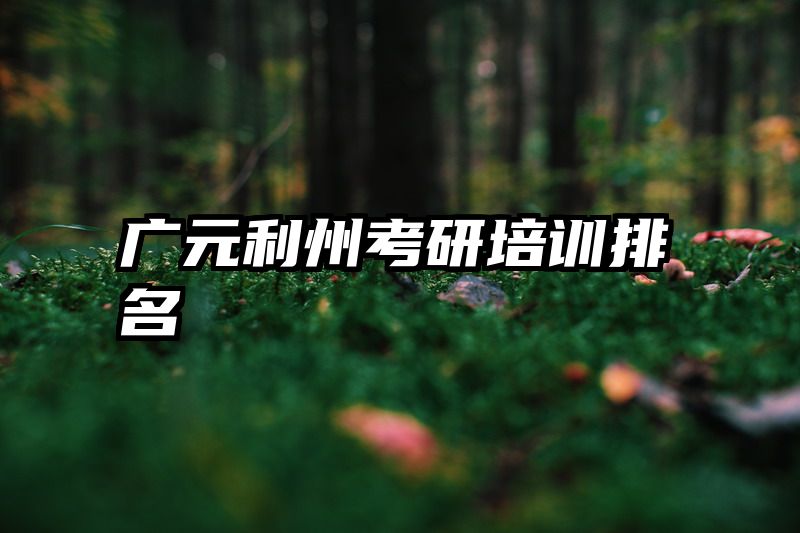 广元利州考研培训排名