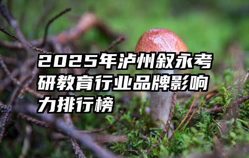 2025年泸州叙永考研教育行业品牌影响力排行榜