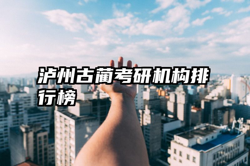泸州古蔺考研机构排行榜
