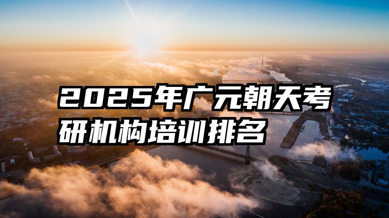 2025年广元朝天考研机构培训排名