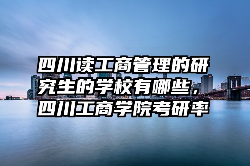 四川读工商管理的研究生的学校有哪些，四川工商学院考研率