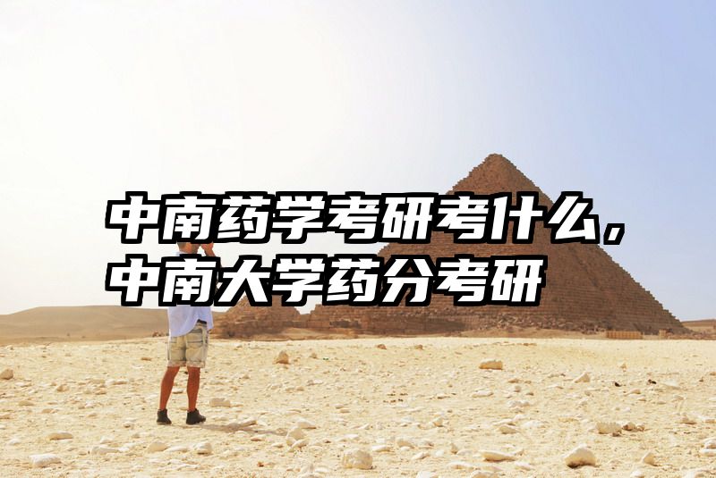 中南药学考研考什么,中南大学药分考研