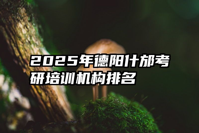 2025年德阳什邡考研培训机构排名